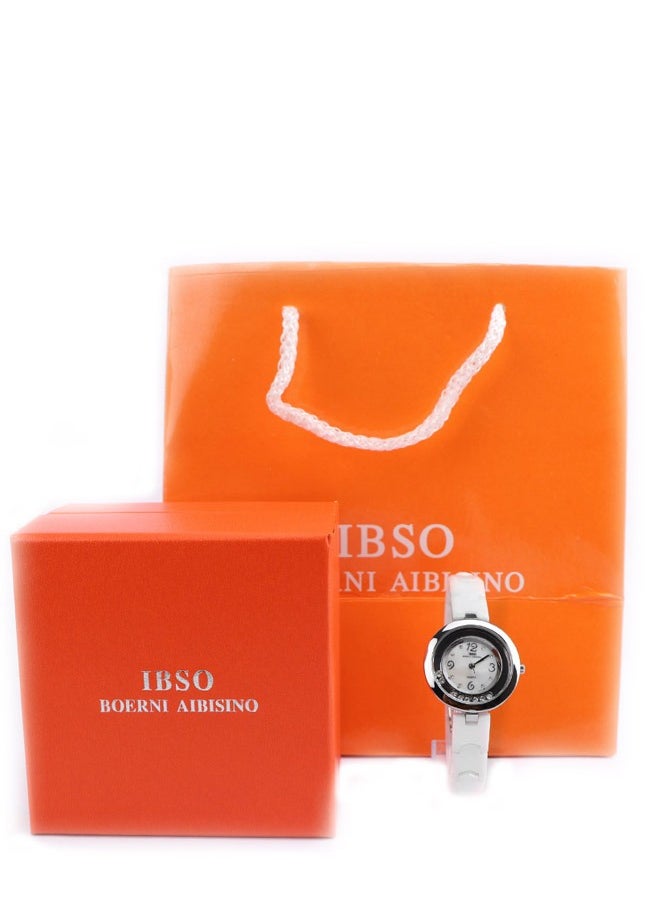 IBSO - IBSO Women's wristwatch - white ivory band - silvery Case,IBSO16 - Image 1
