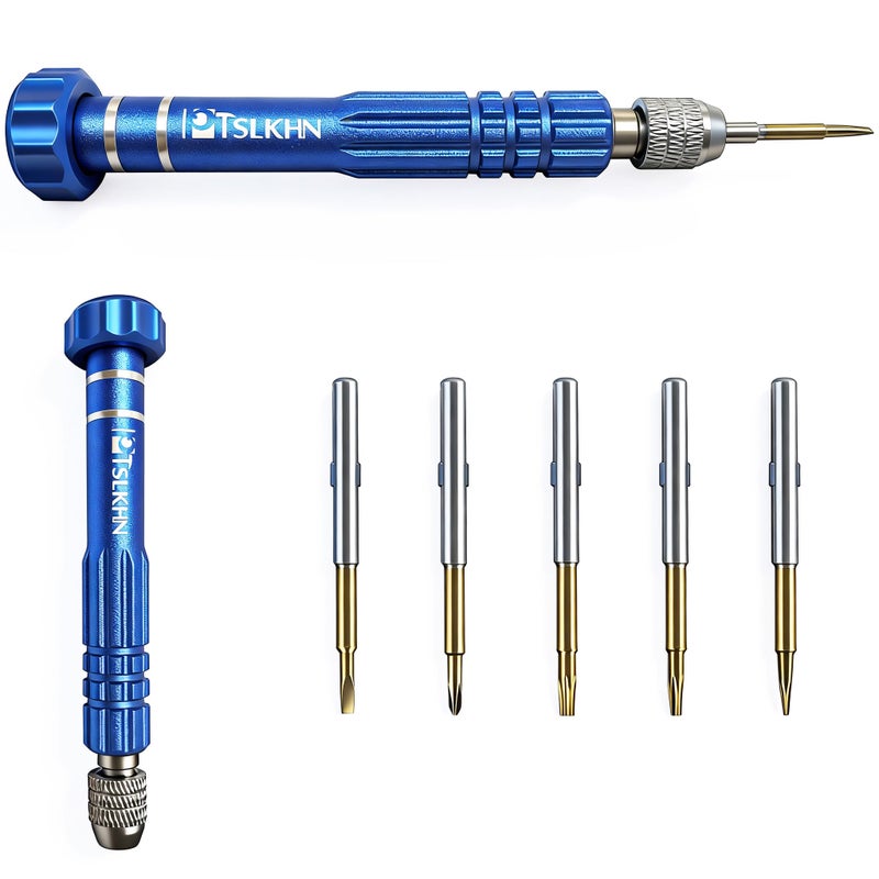 5in1 Multifunctional Small Screwdriver PTSLKHN S2 Steel Magnetic Screwdriver Kit for Eyeglass Sunglasses Electronics Cellphone Jewelry and More