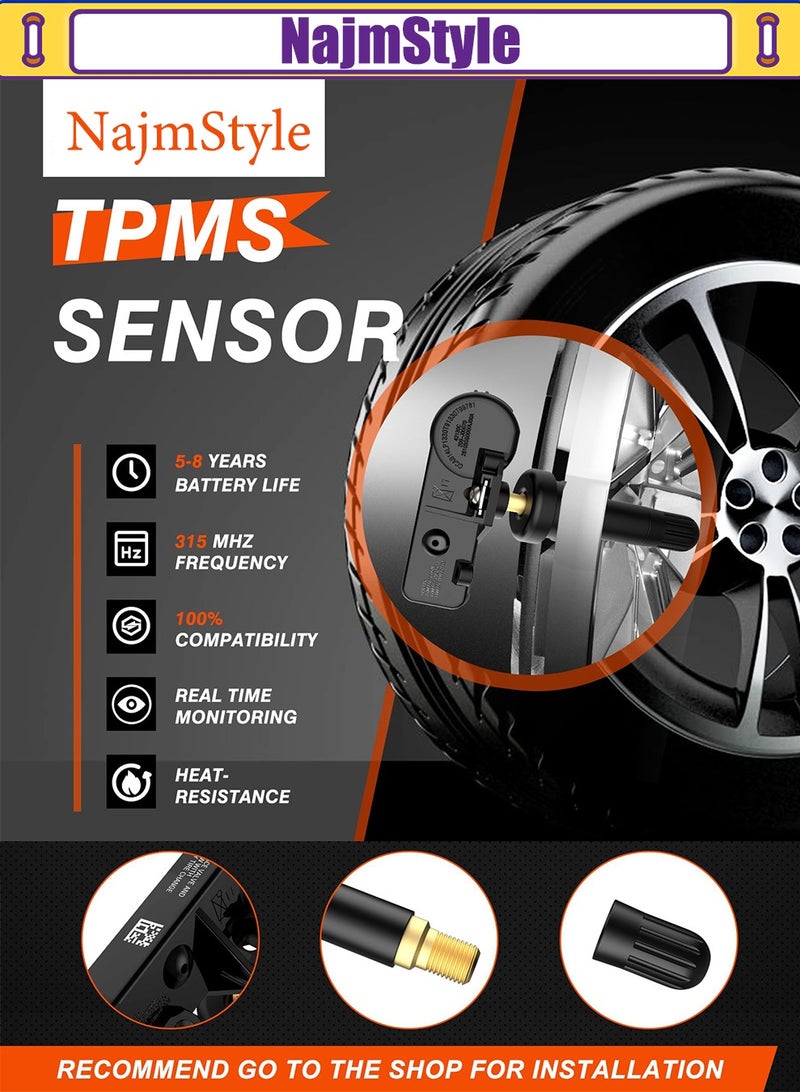 نجم ستايل 9L3Z3Z1A189A مستشعر TPMS مناسب لنظام ضغط الإطارات 9L3Z1A189A، يناسب نظام ضغط الإطارات 315 ميجا هرتز لفورد لينكولن ميركوري مازدا، 2009-2019 F150 F250 F350 F350 سوبر ديوتي إسكيب فوكاس إكسبلورر 315 ميجا هرتز، DE8T-1A-180-A، 9L3Z-1A-189-A 4-PACK 4-PACK - Image 4