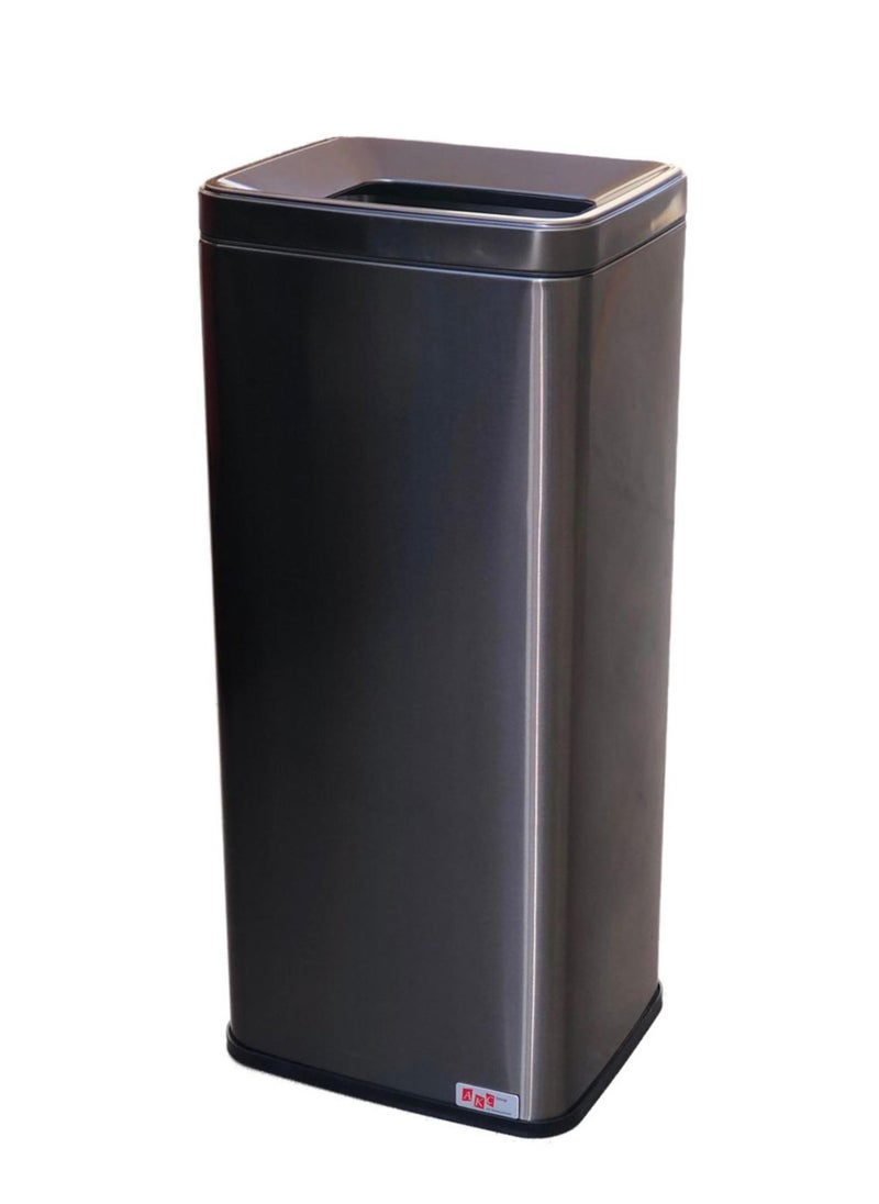 Generic Open-Top Commercial Trash Garbage Bin | Brushed Stainless Steel Finish | Fingerprint-Resistant | Suitable For Malls, Stores, Villas, Restaurants, Hotels, & More | 40 Liters 