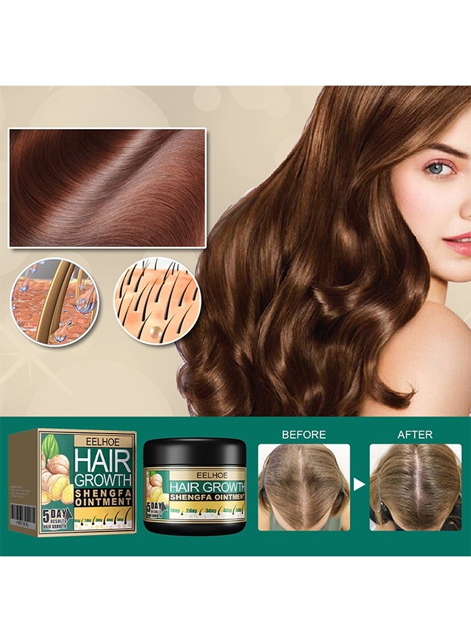 EELHOE Hair Growth Shengfa Ointment，Ginger Hair Growth Cream, Germinal Conditioner, Regrowth Serum - Unisex, For Hair Loss and Thinning 100g  - Image 2