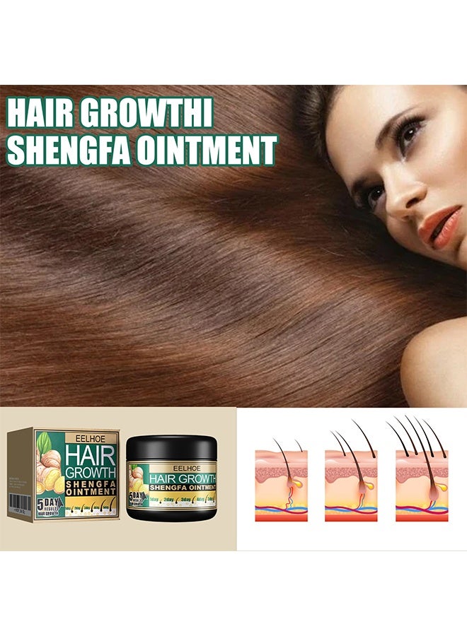 EELHOE Hair Growth Shengfa Ointment，Ginger Hair Growth Cream, Germinal Conditioner, Regrowth Serum - Unisex, For Hair Loss and Thinning 100g  - Image 3