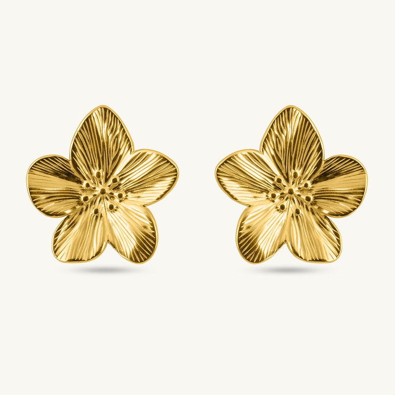 Palmonas 18K Gold Tone Plated Blossom Earring For Women - Waterproof & Anti-Tarnish - Image 1