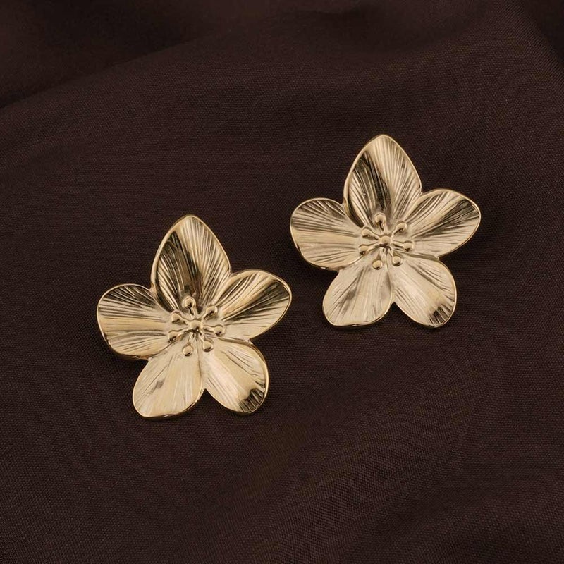 Palmonas 18K Gold Tone Plated Blossom Earring For Women - Waterproof & Anti-Tarnish - Image 2