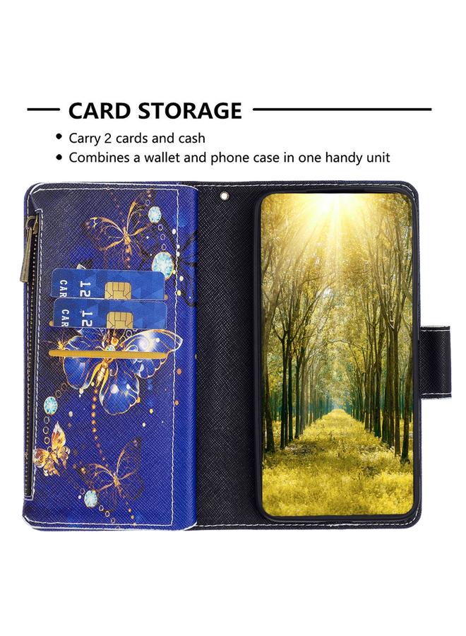 Zaboon Case For Infinix Zero X / X Pro Colored Drawing Pattern Zipper Horizontal Flip Phone Leather Case - Image 4
