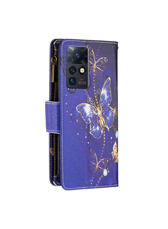 Zaboon Case For Infinix Zero X / X Pro Colored Drawing Pattern Zipper Horizontal Flip Phone Leather Case - Image 3