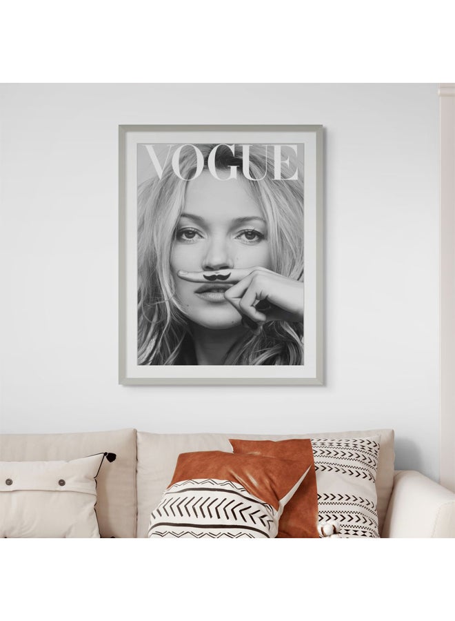 آرت دیکور  ديكور فني مؤطر بطباعة صورة فنية جميلة لكيت موس، فن جداري افتتاحي عصري، ديكور جمالي أنيق لغرفة النوم وغرفة المعيشة والمكتب ملصق عصري عصري. - Image 3