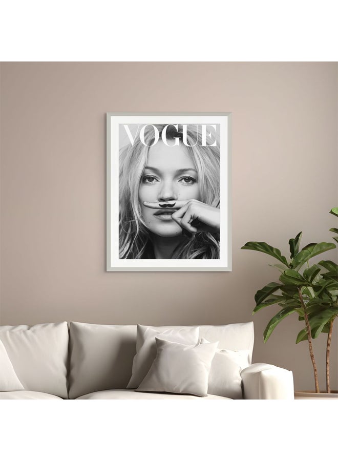 آرت دیکور  ديكور فني مؤطر بطباعة صورة فنية جميلة لكيت موس، فن جداري افتتاحي عصري، ديكور جمالي أنيق لغرفة النوم وغرفة المعيشة والمكتب ملصق عصري عصري. - Image 2