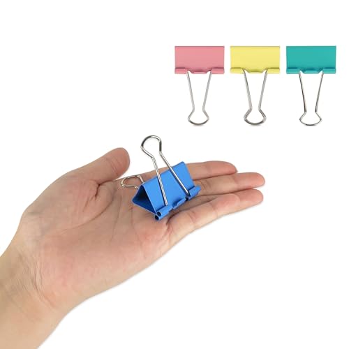 Ykimok Large Binder Clips, 1.6 inch, 24 Pack, Colored Binder Clips, Paper Clamps Large Size for Office Supplies, 4 Vibrant Colors - Image 1