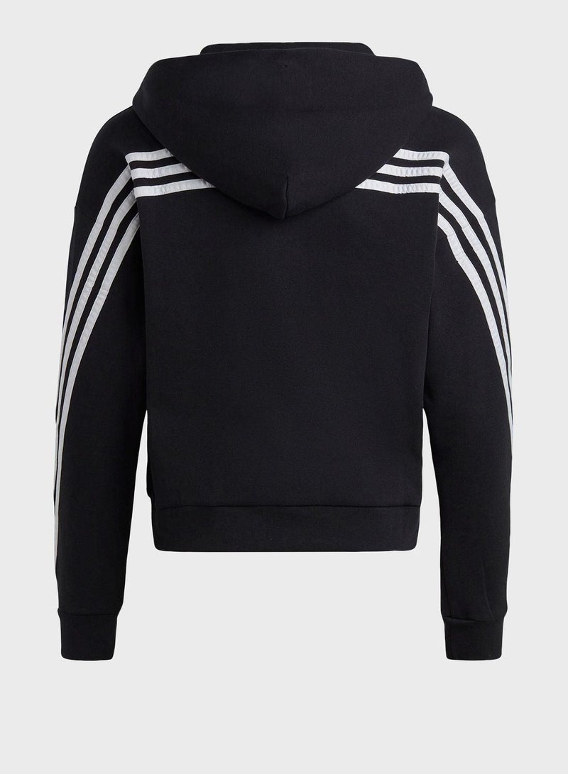 Adidas G Fi 3S Fz Black Training Track Tops 7-8Y - Image 2