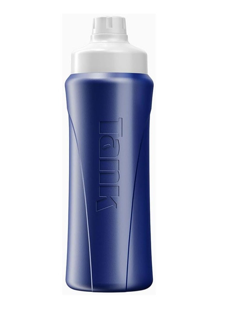 Tank Insulated Plastic Water Bottle Mini Super Cool 650mL, Dark Blue, BPA Free
