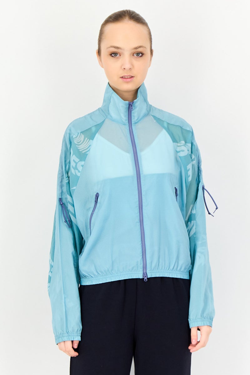 Adidas Women Sportswear Fit Training Windbreaker Jacket, Turquoise - Image 1