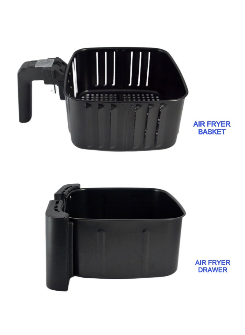 Homemaker - Home Maker Digital Air Fryer 7.5 Liter, 1450-1700 W, High Speed Air Circulaton System, Preset Cooking Programs, Timer & Temperature Control, Over Heat Protection, Non-stick & Removable Basket, Black - Image 1