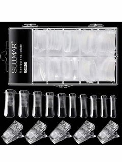 SULLMAR Poly Gel Quick Building Nail Tips Clip, with 100 Pcs Nail Moulds for Quick Building Polygel Nail Extension Set Extension Clip Clamp Extension UV LED Builder DIY Manicure 10 Pcs  - Image 1