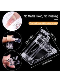SULLMAR Poly Gel Quick Building Nail Tips Clip, with 100 Pcs Nail Moulds for Quick Building Polygel Nail Extension Set Extension Clip Clamp Extension UV LED Builder DIY Manicure 10 Pcs  - Image 3