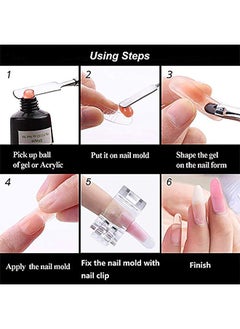 SULLMAR Poly Gel Quick Building Nail Tips Clip, with 100 Pcs Nail Moulds for Quick Building Polygel Nail Extension Set Extension Clip Clamp Extension UV LED Builder DIY Manicure 10 Pcs  - Image 5