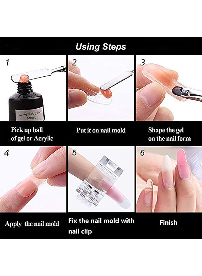 SULLMAR Poly Gel Quick Building Nail Tips Clip, with 100 Pcs Nail Moulds for Quick Building Polygel Nail Extension Set Extension Clip Clamp Extension UV LED Builder DIY Manicure 10 Pcs  - Image 5