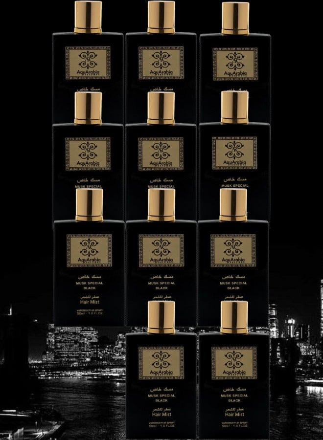 AquArabia 11 Pieces Musk Special Black Hair Mist 50ml  - Image 1