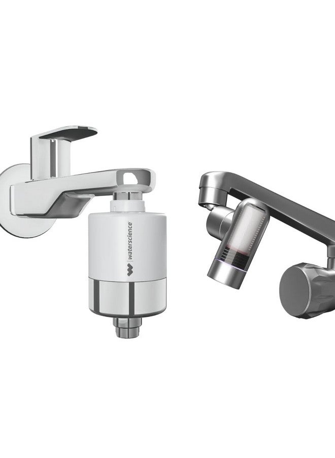 WaterScience Shower & Tap Filter for Hard Water + Tap Extender for Kitchen Sink with Filter - Image 1