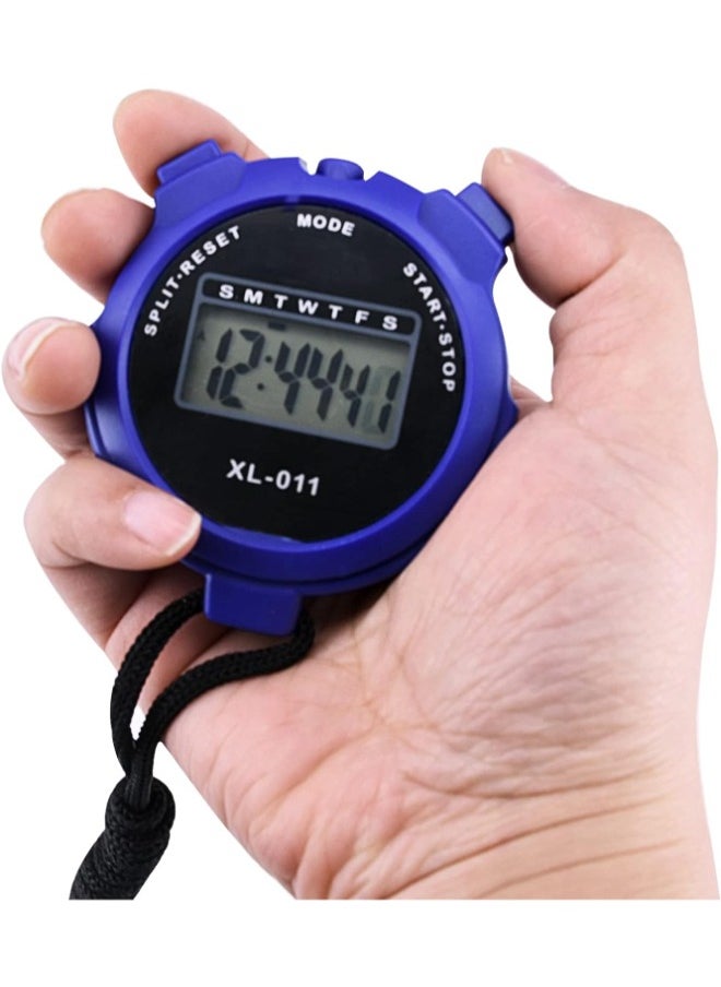 Generic - Digital Sports Stopwatch Timer Stopwatch Large Display Interval Training Timer Outdoor Split Stop Watch Lap Timer Digital Calendar Alarm Clock Referee Watch for Training Swimming Running - Image 1