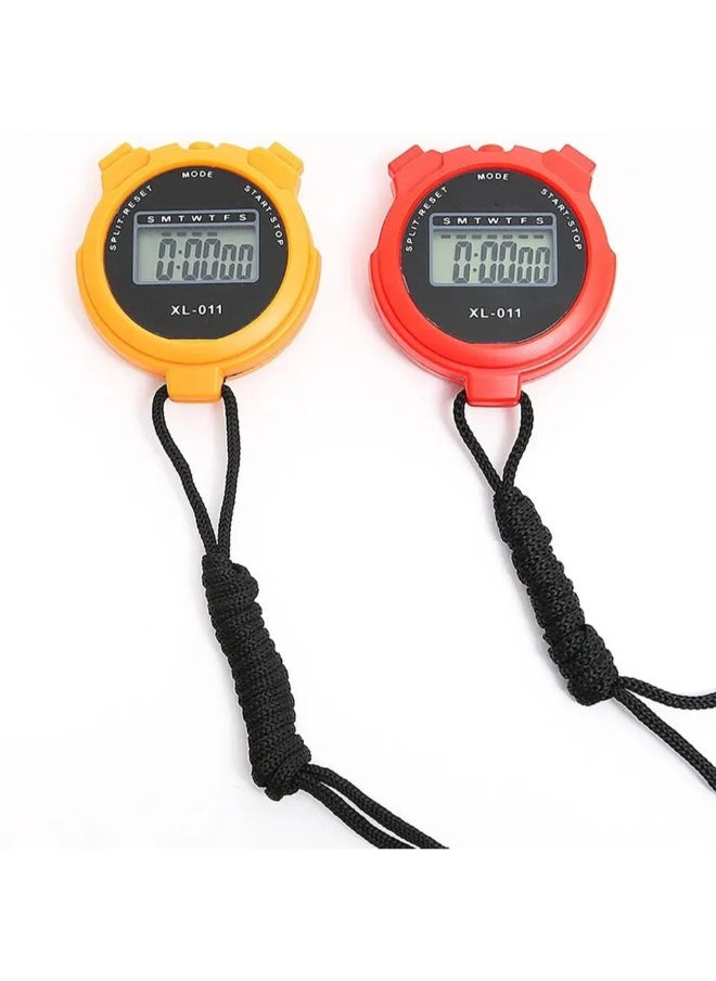 Generic - Digital Sports Stopwatch Timer Stopwatch Large Display Interval Training Timer Outdoor Split Stop Watch Lap Timer Digital Calendar Alarm Clock Referee Watch for Training Swimming Running - Image 1