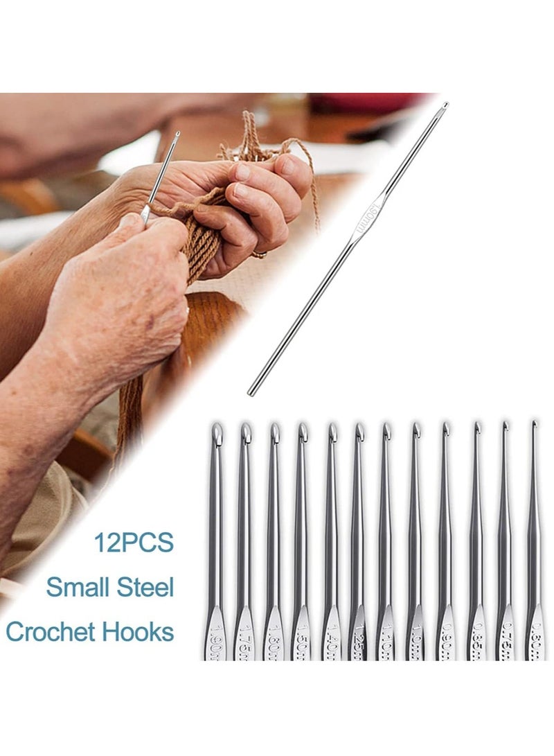 59 Pcs Crochet Hooks Kit for Beginners Adults, Knitting Starter Kit for Adults Ergonomic Soft Grip Handle Crochet Tools, DIY Weave Yarn Kits with Carry Bag, Travel Knitting Crochet Supplies - Image 5