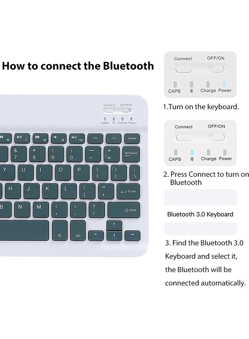 Captaintech Keyboard Case for iPad 10.2 9th Generation 2021/ 8th Gen 2020/ 7th Gen 2019 Wireless Magnetically Detachable Keyboard and Stand Folio Case for 10.2 iPad 9th/8th/7th Auto Sleep/Wake - Image 4