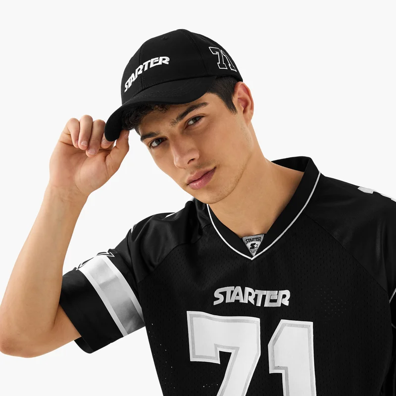 STARTER Starter Logo Embroidered Cap with Buckled Strap Closure