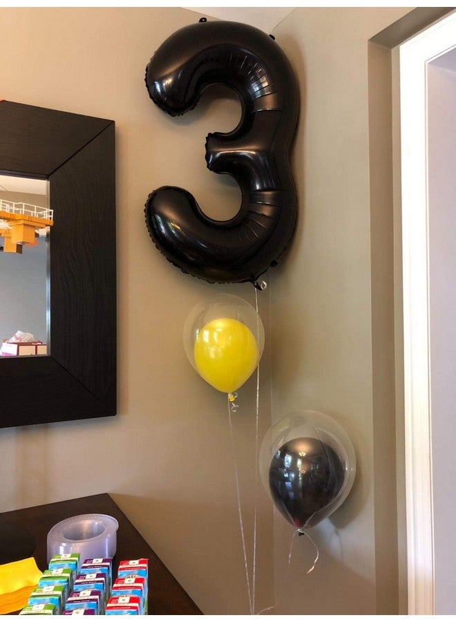 Tellpet Black Number 3 Balloon 40 Inch - Image 5