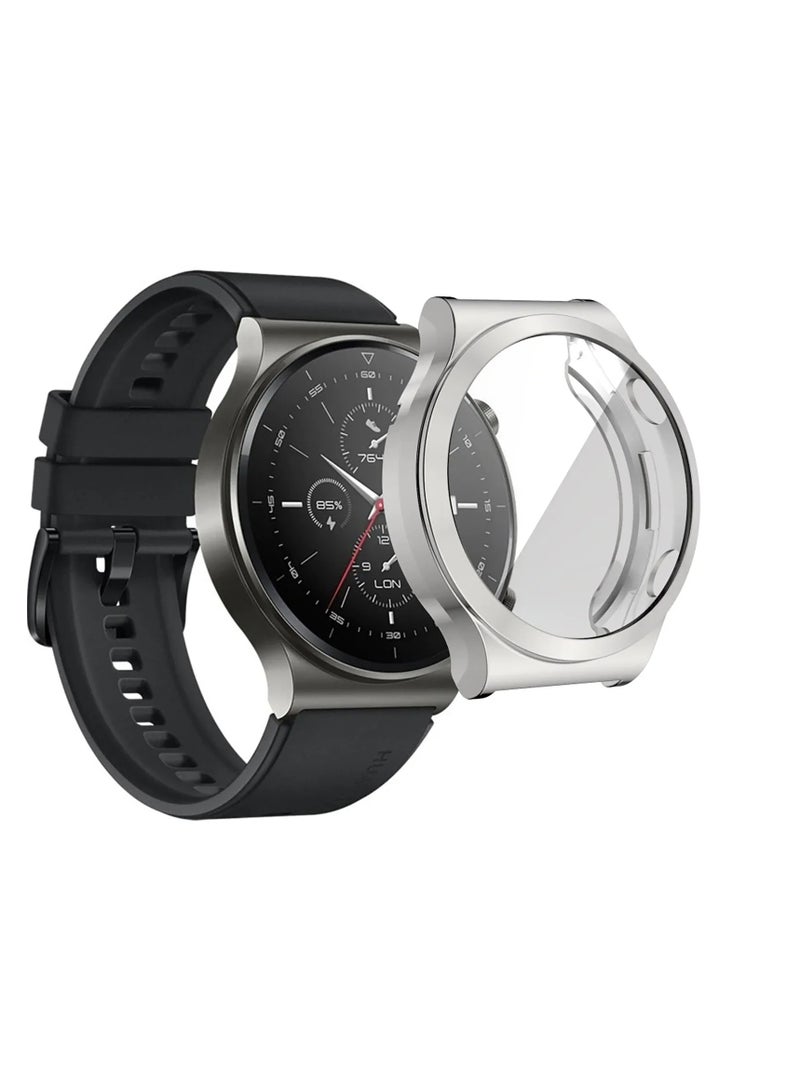 ELMO3EZZ Full Cover Case Compatible with Huawei GT2E  (Silver)