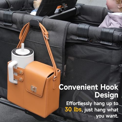 Viotiin Forward-Facing Bus-Style Seating Upgrade Stroller Wagon Support Bar Compatible with Wonderfold W4 Elite/Luxe (4 Seater), Wonderfold Wagon W4 Accessories for Kids, Removable & Easy to Install. - Image 5