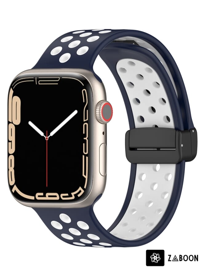 Zaboon Apple Watch 5 44mm Magnetic Buckle Silicone Watch Band - Image 1