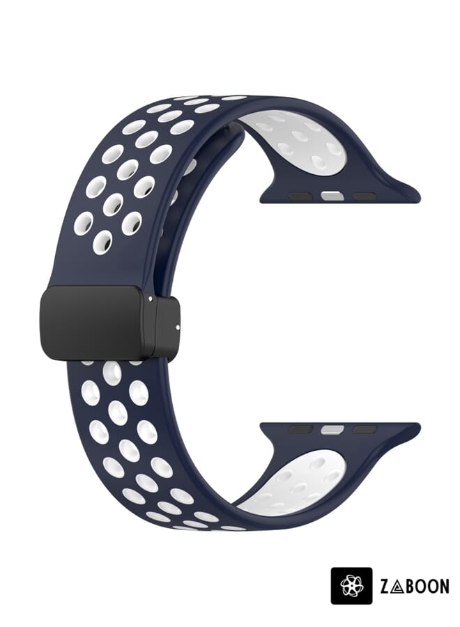 Zaboon Apple Watch 5 44mm Magnetic Buckle Silicone Watch Band - Image 2