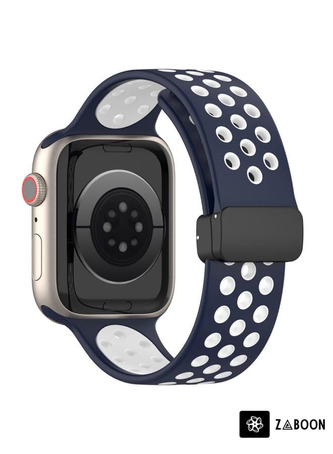 Zaboon Apple Watch 5 44mm Magnetic Buckle Silicone Watch Band - Image 4