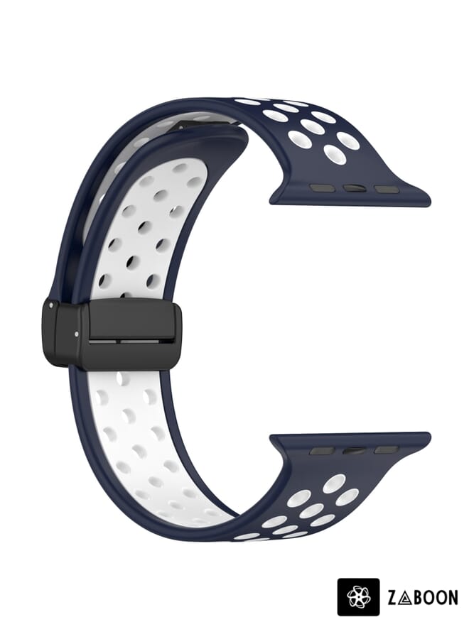 Zaboon Apple Watch 5 44mm Magnetic Buckle Silicone Watch Band - Image 3