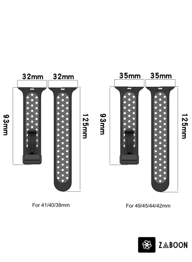 Zaboon Apple Watch 5 44mm Magnetic Buckle Silicone Watch Band - Image 5