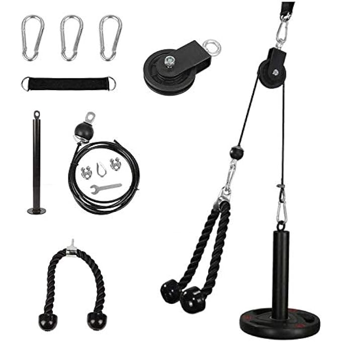 rayihni Pulley Bodybuilding, Forearm Trainer With Rope Triceps, Loading Pin For Forearm Exercise Shoulders Deltoids - Image 1