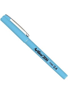 Artline 200N Fine Felt Tip Writing Pen Nib: 0,4mm Light Blue 