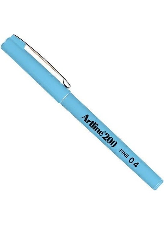 Artline - 200N Fine Felt Tip Writing Pen Nib: 0,4mm Light Blue - Image 1