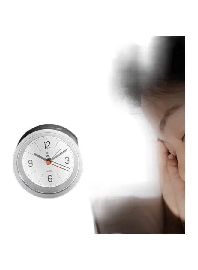 Deli Simple Buzzer Gradual Alarm Clock, Low Noise Student Alarm With Soft Lighting, Family And Office Alarm Clock, White Le300-Wh - Image 3