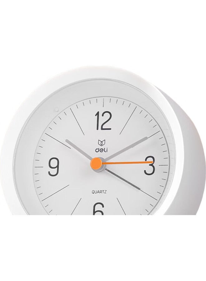 Deli Simple Buzzer Gradual Alarm Clock, Low Noise Student Alarm With Soft Lighting, Family And Office Alarm Clock, White Le300-Wh - Image 1