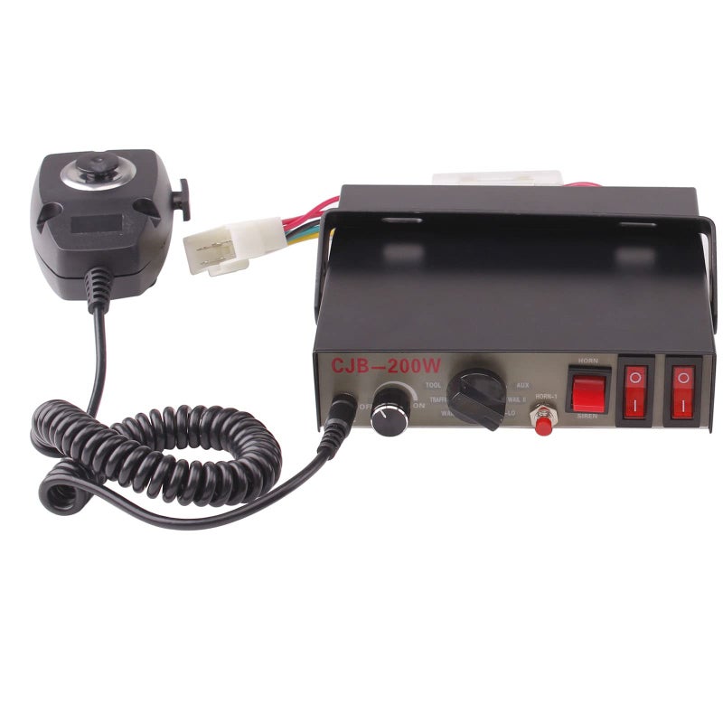 banhao 12V Pa System for Vehicles, Police Siren Vehicle Pa Speaker, Ambulance Car Siren 8 Tones 130DB 200 Watt, Heavy Duty Handheld Microphone, Emergency Siren for Car Truck Vehicles - Image 5