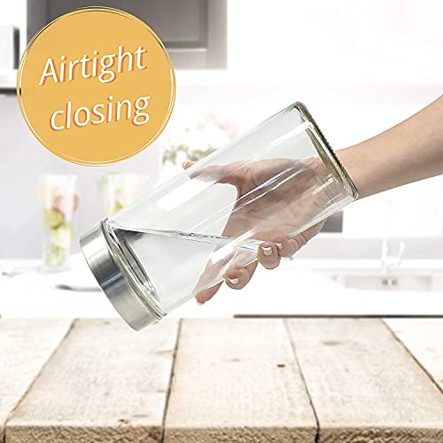 ISKO® | Borosilicate Glass Jar | with Steel Cap | 1000ML | Heat resistant |microwave safe | Dish washer | Set of 4 Pcs - Image 3