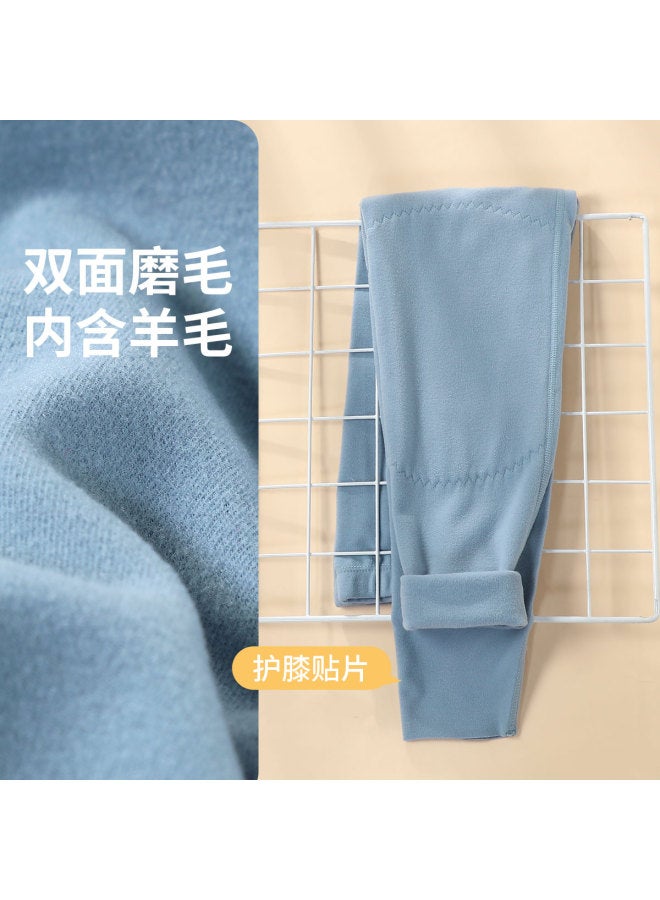 Long time companion double-sided Brushed Knee-padded Cold-proof Warmth Boys' Thermal Pants - Image 3