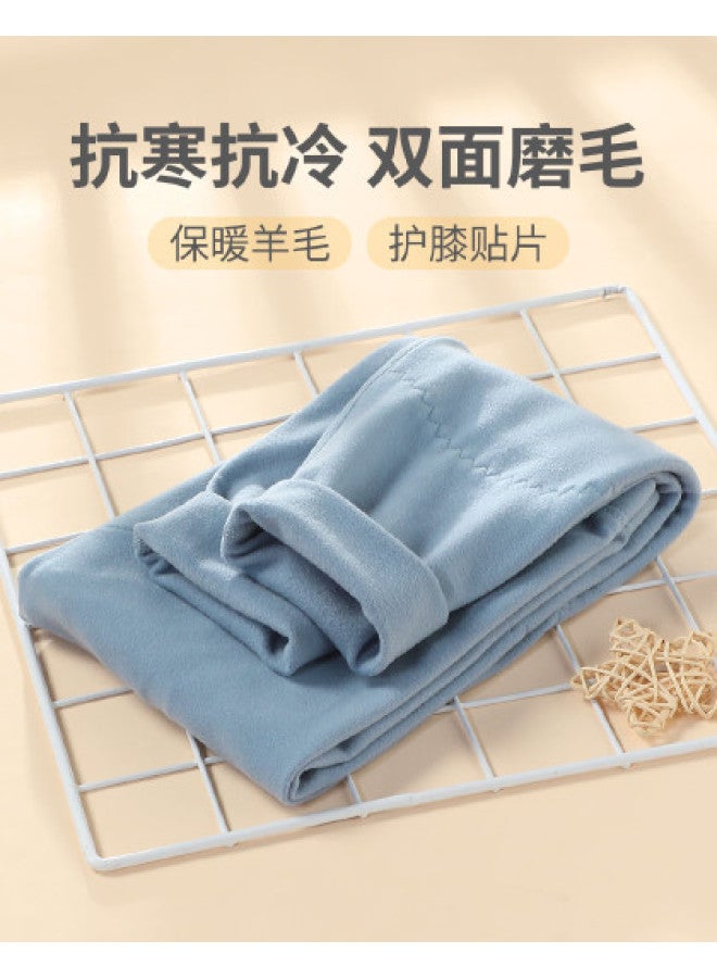 Long time companion double-sided Brushed Knee-padded Cold-proof Warmth Boys' Thermal Pants - Image 1