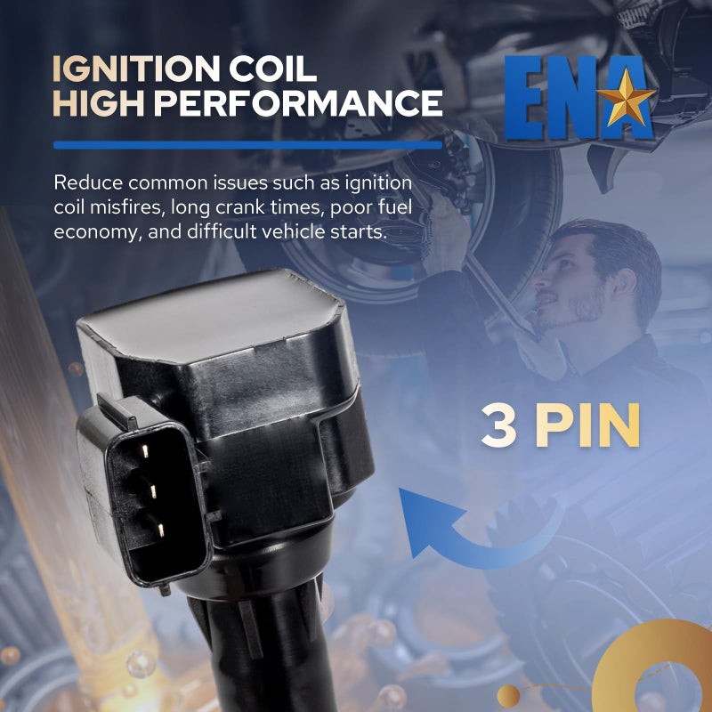 ENA Set of 6 Ignition Coil Pack Compatible with Nissan Altima Maxima Murano Pathfinder Quest I35 QX4 3.5L V6 Replacement for UF349 C1406 - Image 5