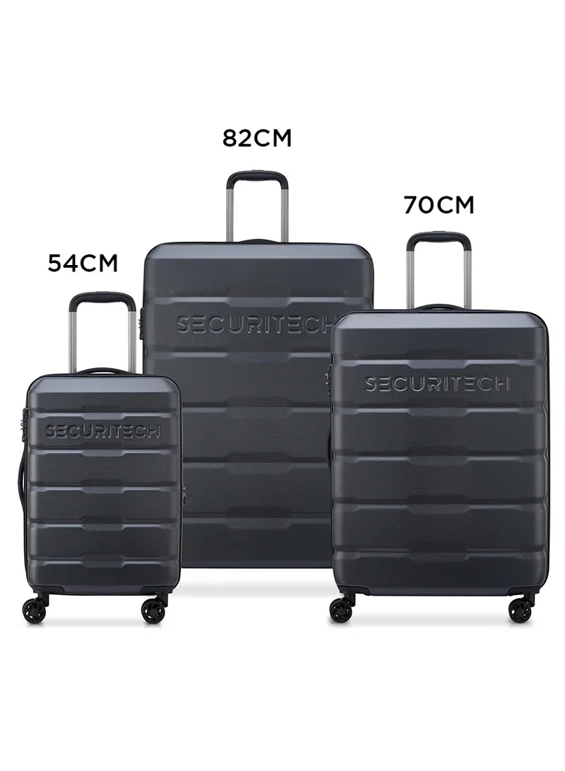 DELSEY Paris Securitech Citadel By Delsey Paris, 3 Piece Set Expandable Luggage Trolley - Anthracite