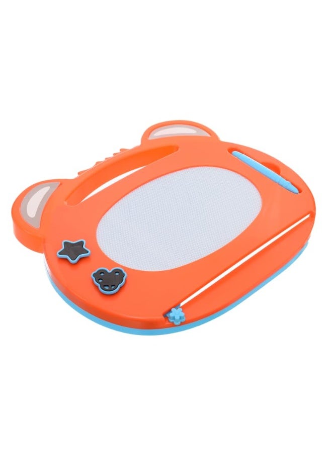 Plastic Magnetic Erasable Drawing And Writing Board Cute Bear Design Aiming To Teach Children All hand-eye coordination Skills  - Orange - Image 2