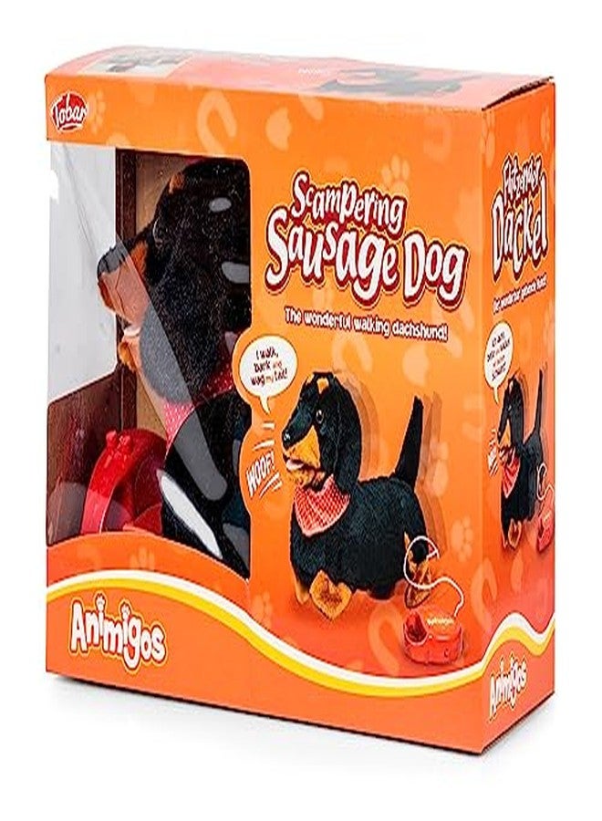 Tobar: Animigos Scampering Sausage Dog - Black & Brown - Cuddly Animated Plush Pet, Walks-Barks-Wags Tail, Fun Interactive Toy, Toddlers & Kids 18Mo+ - Image 3