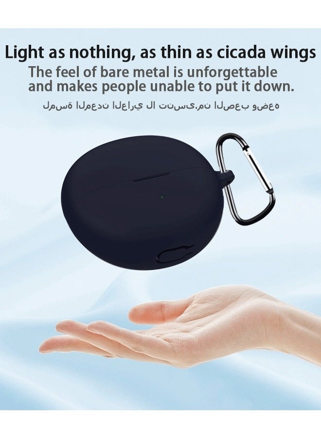 NIBEMINENT Protective Silicone Case Cover for HUAWEI Free Clip In-Ear Earphones Black  - Image 3
